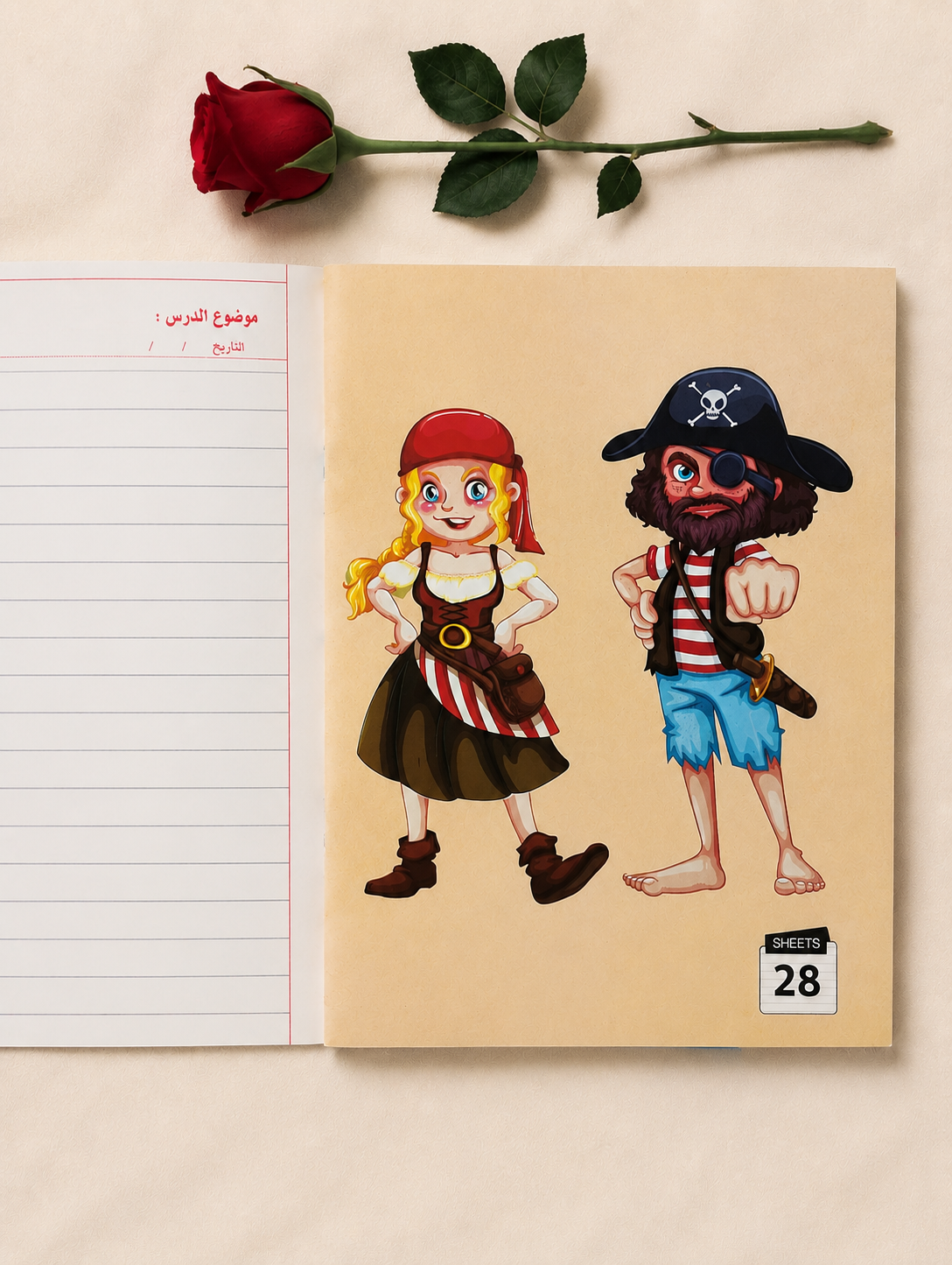 كراس عربي مسطر 28